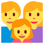 Émoji 👨‍👩‍👧 Famille : Homme, Femme Et Fille sur Twitter Twemoji 2.0.