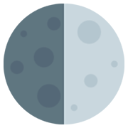 Emoji 🌓 Primo Quarto Di Luna su Twitter Twemoji 2.0.