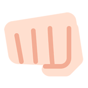 Emoji 👊🏻 Pugno Chiuso: Carnagione Chiara su Twitter Twemoji 2.0.