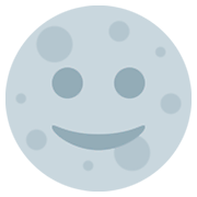 Émoji 🌝 Pleine Lune Avec Visage sur Twitter Twemoji 2.0.