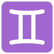 Emoji ♊ Segno Zodiacale Dei Gemelli su Twitter Twemoji 2.0.