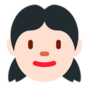 👧🏻 Emoji Niña: Tono De Piel Claro en Twitter Twemoji 2.0.
