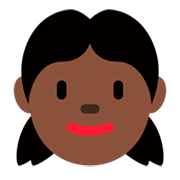 Emoji 👧🏿 Bambina: Carnagione Scura su Twitter Twemoji 2.0.