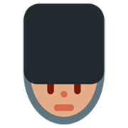 💂🏽 Emoji Guardia: Tono De Piel Medio en Twitter Twemoji 2.0.