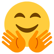 🤗 Emoji Cara Con Manos Abrazando en Twitter Twemoji 2.0.