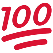 Emoji 💯 100 Punti su Twitter Twemoji 2.0.
