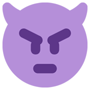 👿 Emoji wütendes Gesicht mit Hörnern Twitter Twemoji 2.0.