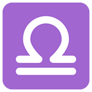 Emoji ♎ Segno Zodiacale Della Bilancia su Twitter Twemoji 2.0.