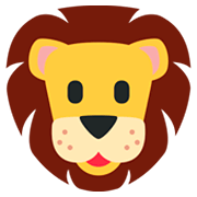 Émoji 🦁 Tête De Lion sur Twitter Twemoji 2.0.