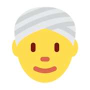 👳 Emoji Persona Con Turbante en Twitter Twemoji 2.0.