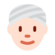 👳🏻 Emoji Person mit Turban: helle Hautfarbe Twitter Twemoji 2.0.