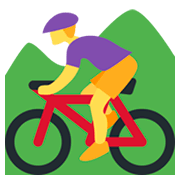Emoji 🚵 Ciclista Di Mountain Bike su Twitter Twemoji 2.0.
