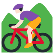 🚵🏻 Emoji Pessoa Fazendo Mountain Bike: Pele Clara na Twitter Twemoji 2.0.