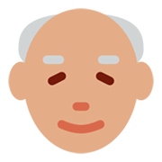 Emoji 👴🏽 Uomo Anziano: Carnagione Olivastra su Twitter Twemoji 2.0.