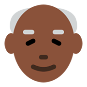 Emoji 👴🏿 Uomo Anziano: Carnagione Scura su Twitter Twemoji 2.0.