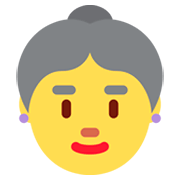 👵 Emoji Anciana en Twitter Twemoji 2.0.