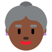 👵🏿 Emoji Anciana: Tono De Piel Oscuro en Twitter Twemoji 2.0.