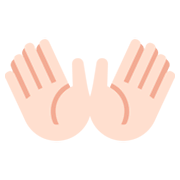 Emoji 👐🏻 Mani Aperte: Carnagione Chiara su Twitter Twemoji 2.0.