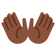 👐🏿 Emoji offene Hände: dunkle Hautfarbe Twitter Twemoji 2.0.