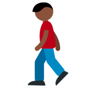 🚶🏿 Emoji Persona Caminando: Tono De Piel Oscuro en Twitter Twemoji 2.0.