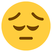 Emoji 😔 Faccina Pensierosa su Twitter Twemoji 2.0.