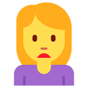 🙍 Emoji Persona Frunciendo El Ceño en Twitter Twemoji 2.0.