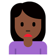 🙍🏿 Emoji missmutige Person: dunkle Hautfarbe Twitter Twemoji 2.0.