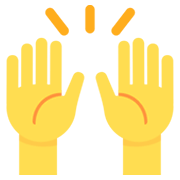 🙌 Emoji zwei erhobene Handflächen Twitter Twemoji 2.0.