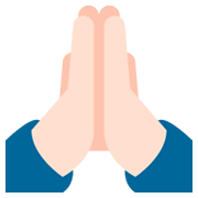 🙏🏻 Emoji Manos En Oración: Tono De Piel Claro en Twitter Twemoji 2.0.