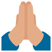 🙏🏽 Emoji Manos En Oración: Tono De Piel Medio en Twitter Twemoji 2.0.