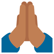 🙏🏾 Emoji Manos En Oración: Tono De Piel Oscuro Medio en Twitter Twemoji 2.0.