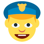Emoji 👮 Agente Di Polizia su Twitter Twemoji 2.0.