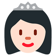 Émoji 👸🏻 Princesse : Peau Claire sur Twitter Twemoji 2.0.