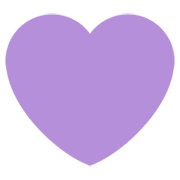 💜 Emoji Corazón Morado en Twitter Twemoji 2.0.