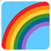 🌈 Emoji Arco-íris na Twitter Twemoji 2.0.