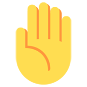 ✋ Emoji Mão Levantada na Twitter Twemoji 2.0.