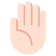 ✋🏻 Emoji erhobene Hand: helle Hautfarbe Twitter Twemoji 2.0.