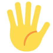 🖐️ Emoji Mão Aberta Com Os Dedos Separados na Twitter Twemoji 2.0.