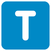 Emoji 🇹 Lettera simbolo indicatore regionale T su Twitter Twemoji 2.0.