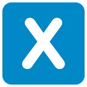Émoji 🇽 Symbole indicateur régional lettre X sur Twitter Twemoji 2.0.