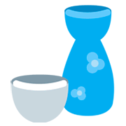 🍶 Emoji Sake-Flasche und -tasse Twitter Twemoji 2.0.