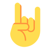 🤘 Emoji Saudação Do Rock na Twitter Twemoji 2.0.