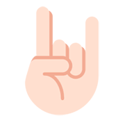 🤘🏻 Emoji Saudação Do Rock: Pele Clara na Twitter Twemoji 2.0.