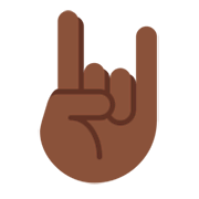 🤘🏿 Emoji Saudação Do Rock: Pele Escura na Twitter Twemoji 2.0.