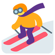 ⛷️ Emoji Skifahrer(in) Twitter Twemoji 2.0.