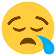 Emoji 😪 Faccina Assonnata su Twitter Twemoji 2.0.