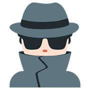🕵🏻 Emoji Detektiv(in): helle Hautfarbe Twitter Twemoji 2.0.