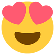 😍 Emoji Cara Sonriendo Con Ojos De Corazón en Twitter Twemoji 2.0.