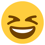 😆 Emoji grinsendes Gesicht mit zusammengekniffenen Augen Twitter Twemoji 2.0.
