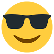 😎 Emoji lächelndes Gesicht mit Sonnenbrille Twitter Twemoji 2.0.